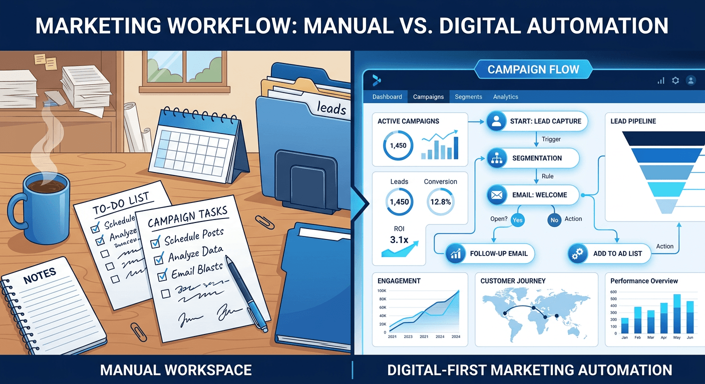 Comparing Marketing Automation vs Manual Workflow Processes