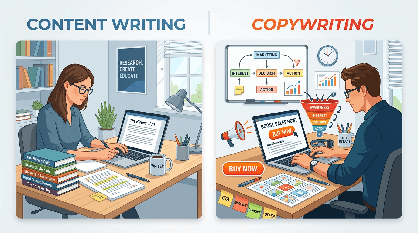 Copywriting vs Content Writing: Understanding the Differences for Your 2026 Marketing Strategy